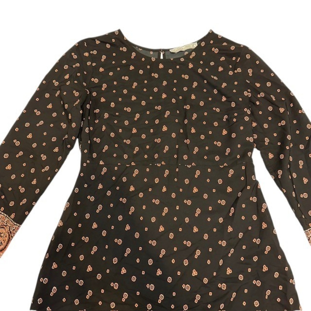 Abercrombie & Fitch Women's Paisley Long Sleeved Keyhole Dress Size Med - Picture 5 of 16